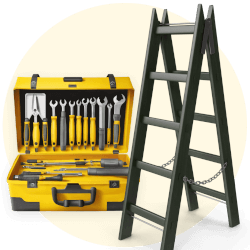 Cajas de herramientas y Escaleras