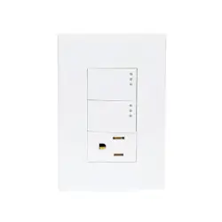 Placa 3 Mod + 2 Apag 1 Mod + Cont Blanco B412-B