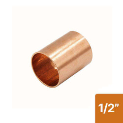 Cople Cobre sin Ranura 1/2"