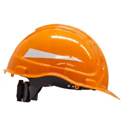 Casco Premium con Matraca 4 Puntos Naranja