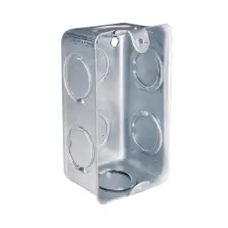 Chalupa Galvanizada 2x4 Knock Outs ½" y ¾"