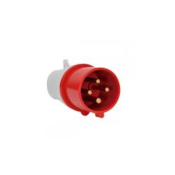 Plug Industrial 3P+T 32A Vermelho Mgi-024 6H