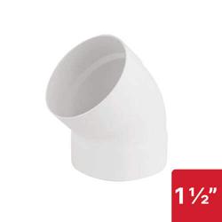 Codo 45° PVC Sanitario Cementar 1 1/2" 40 mm