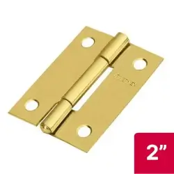 Bisagra Rectan Acero Latonado 2" 20 un
