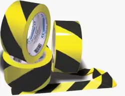 Fita Zebrada Preta e Amarela 7cm x 200M