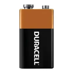 PILA 9V DURACELL ALCALINA, BATERIA CUADRADA,1 PILA