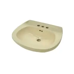Lavabo Ceramico Rectangular Empotrar Marfil Luca