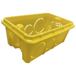 Caixinha Luz 4x2 PVC Amarela (Encaixe 1/2"-3/4"-1")