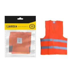 Chaleco Seguridad Fluorescente Naranja Pqt X 1