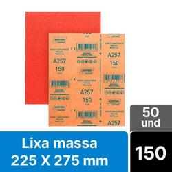 Folha Lixa Massa A257 Grão 150 225 x 275mm 50Un