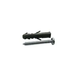 Parafuso Cabeça Cabeça Panela Auto Atarraxante Zincado 4,8 x 38mm com Bucha Nylon 8mm 40Pçs