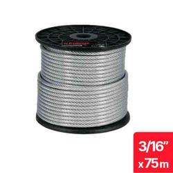 Cable de Acero Flexible Recubierto PVC 3/16" 75 mt