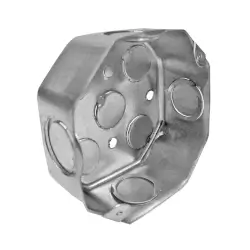 Caja Octagonal Galv Std 4x4 sin Tapa Knock Outs ¾"