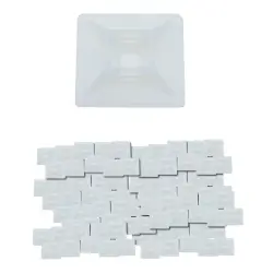 Bases Adhesivas para Amarres 28 X 28 mm Blancas X 100 un