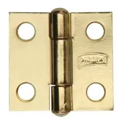 Bisagra Rectangular C/Perno Remachado Laton Solido 1" 20 Pzs