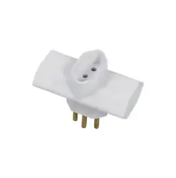 Pino 3 Saídas 10A 250V 2P Branco