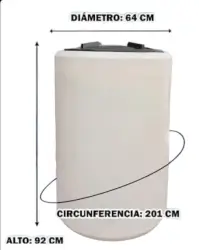 Tinaco 750 Lts Beige Tricapa Slim "Bala" con Accesorios
